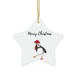 Iceland Ceramic Ornament, Holiday decoration, Iceland Gift, Gifts from Iceland, Iceland Souvenirs, Puffin Ornament