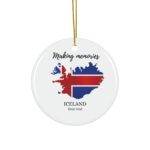 Personalized Iceland Ceramic Ornament