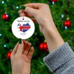 Personalized Iceland Ceramic Ornament - Image 3