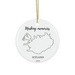 Personalized Iceland Ceramic Ornament