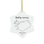 Personalized Iceland Ceramic Ornament - Image 4
