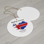 Personalized Iceland Ceramic Ornament - Image 2