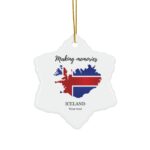 Personalized Iceland Ceramic Ornament - Image 4